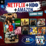 Combo Netflix + HBO Max + Amazon Prime Video