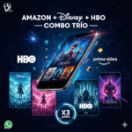 Combo Amazon Prime Video + Disney+ + HBO Max